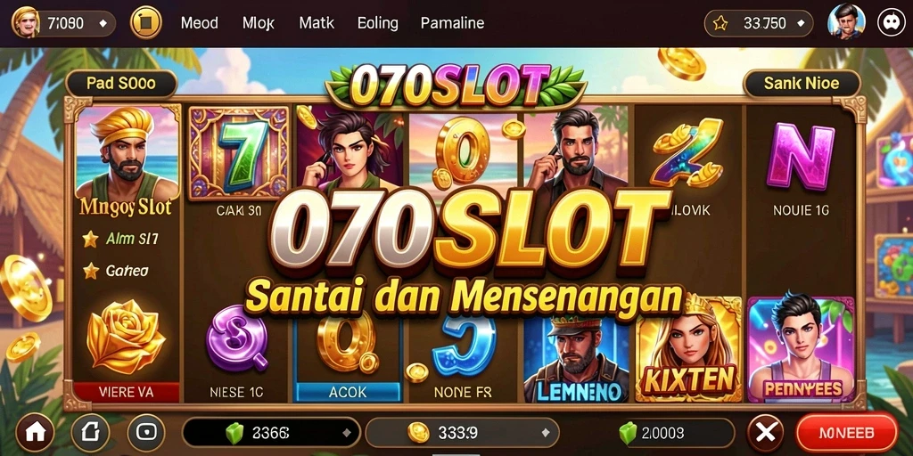 Tampilan gameplay 070SLOT yang ceria dan mengasyikkan.