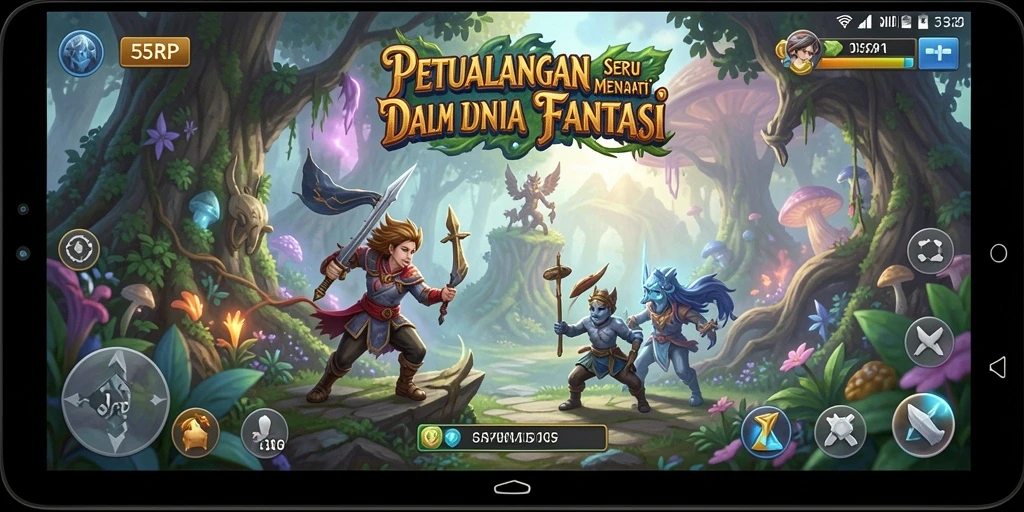 Tangkapan layar gameplay petualangan di dunia menakjubkan 55RP.