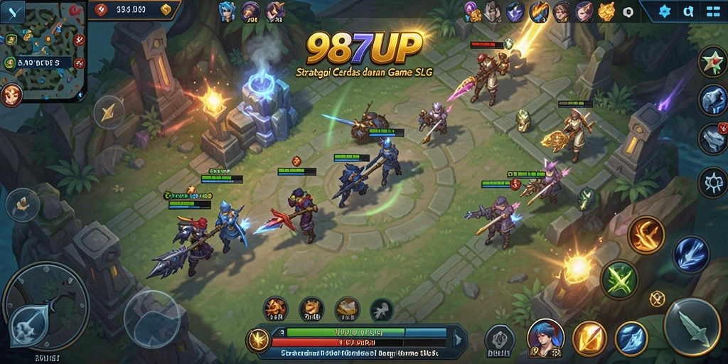 Tampilan gameplay seru dalam pertempuran strategi SLG.