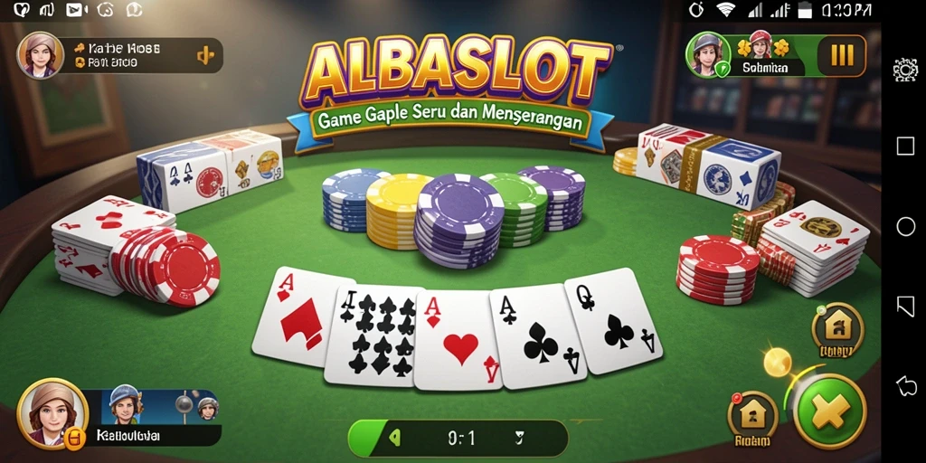 Tangkapan layar gameplay Gaple yang seru di ALBASLOT.
