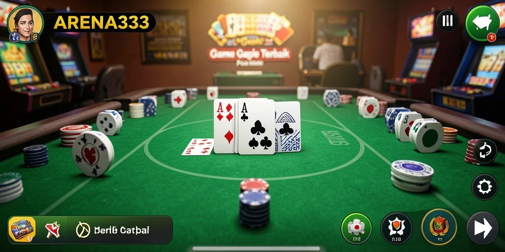 Tampilan gameplay seru di ARENA333 dengan mode Gaple yang menarik.