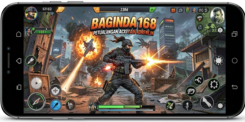 Screenshot menunjukkan aksi mendebarkan dalam BAGINDA168.