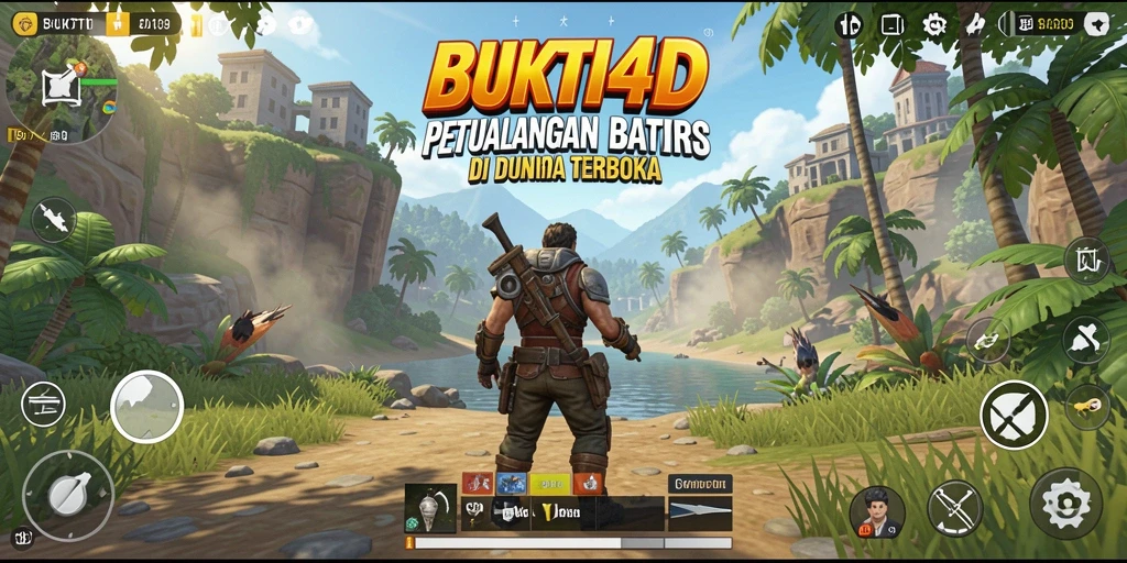 Tangkapan layar BUKTI4D menampilkan aksi eksplorasi dalam dunia terbuka yang memukau.