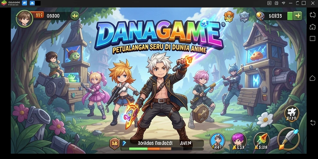 Screenshot utama menunjukkan karakter anime dalam aksi yang mendebarkan.