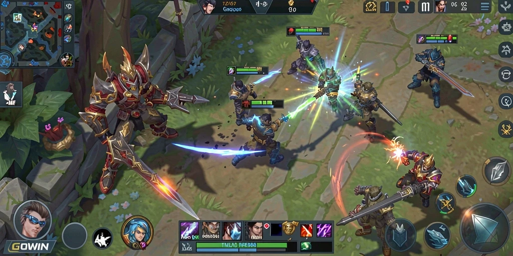 Gameplay menegangkan dalam GOWIN dengan grafis yang memukau.