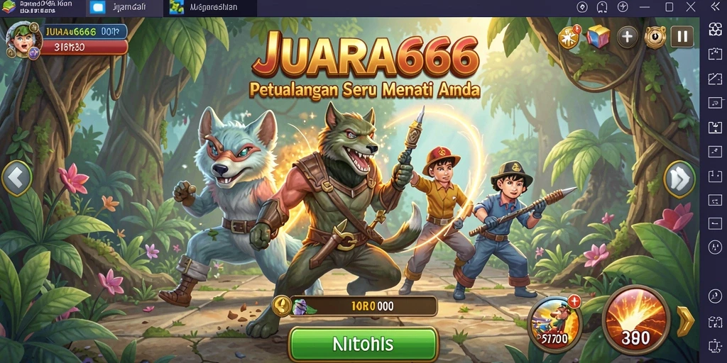 Tampilan gameplay JUARA666 yang menakjubkan dan penuh aksi.