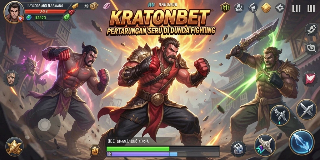 Tangkapan layar utama KRATONBET menampilkan pertarungan yang mendebarkan.