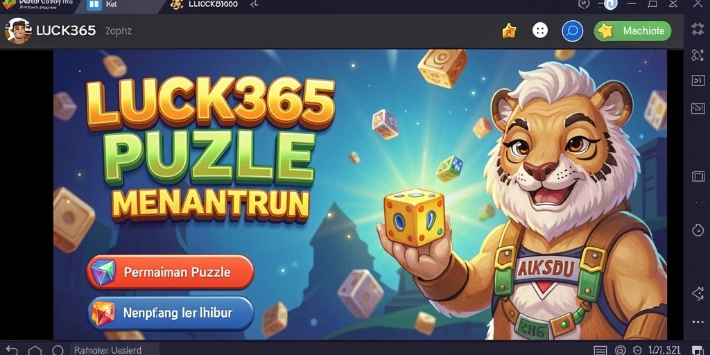 Screenshot utama LUCK365 menampilkan gameplay menarik dari puzzle yang menantang.
