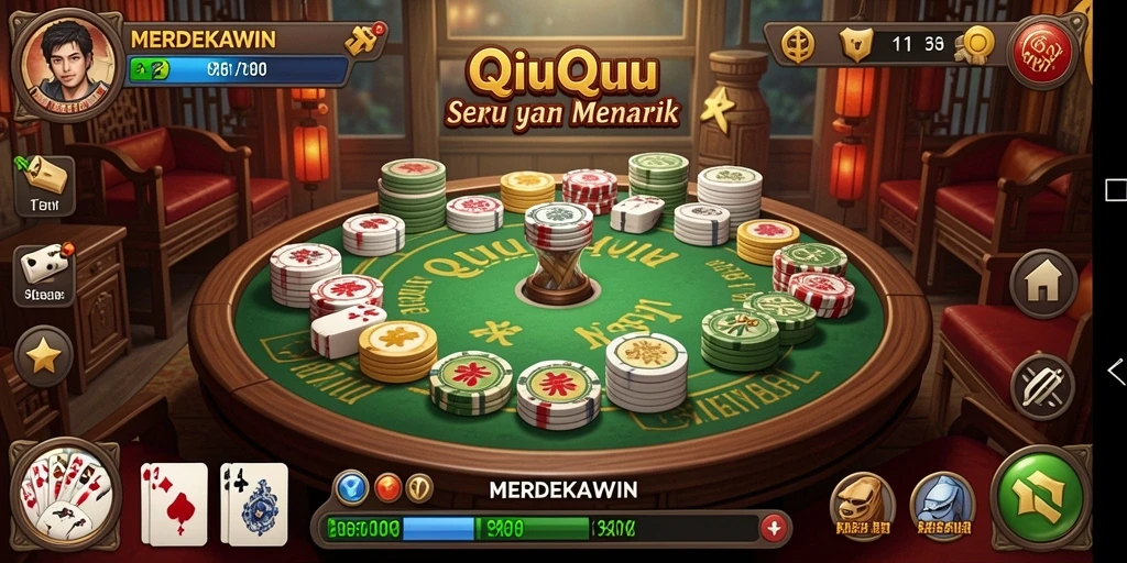 Gameplay seru QiuQiu di MERDEKAWIN yang menantang.
