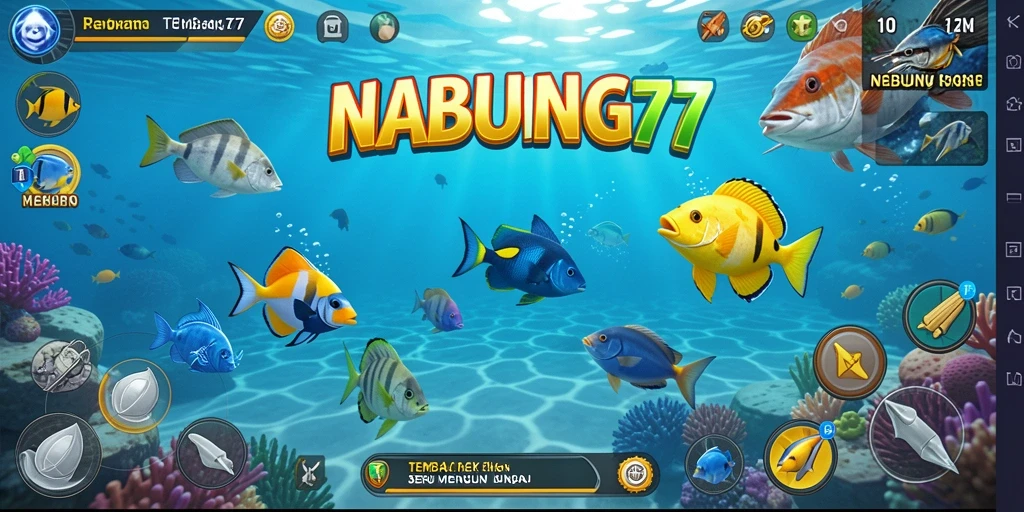 Tampilan gameplay NABUNG77 yang penuh aksi dan keseruan Tembak Ikan.