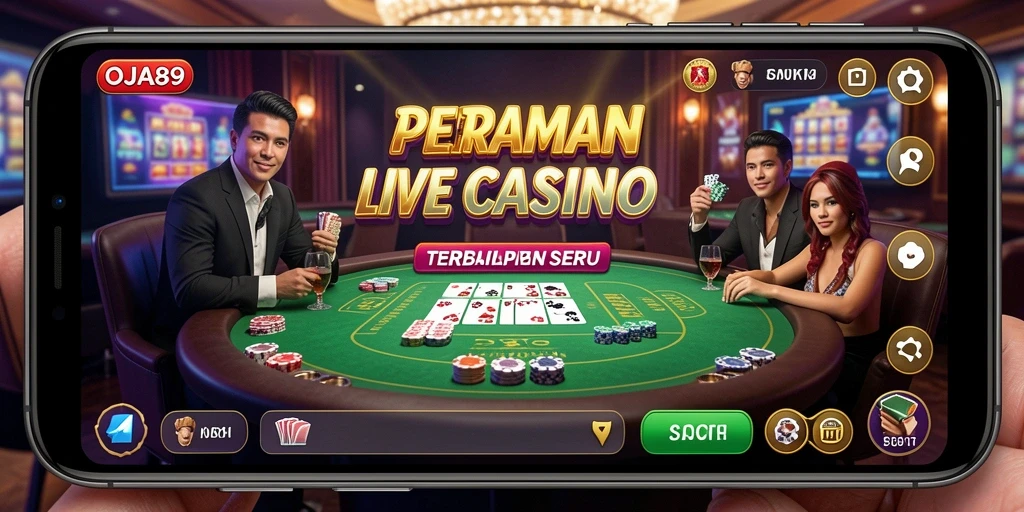 Tampilan menarik dan interaktif dari gameplay Live Casino di OJA89.