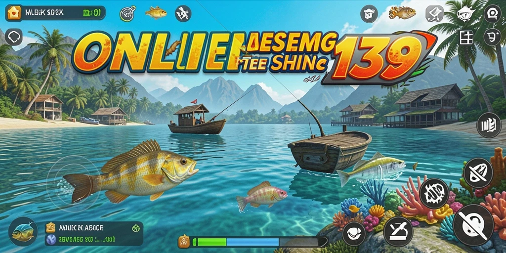 Gameplay seru memancing di pantai dengan berbagai jenis ikan.