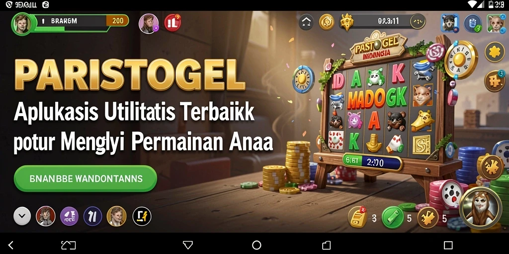 Tampilan antarmuka utama PARISTOGEL yang sederhana dan menarik.