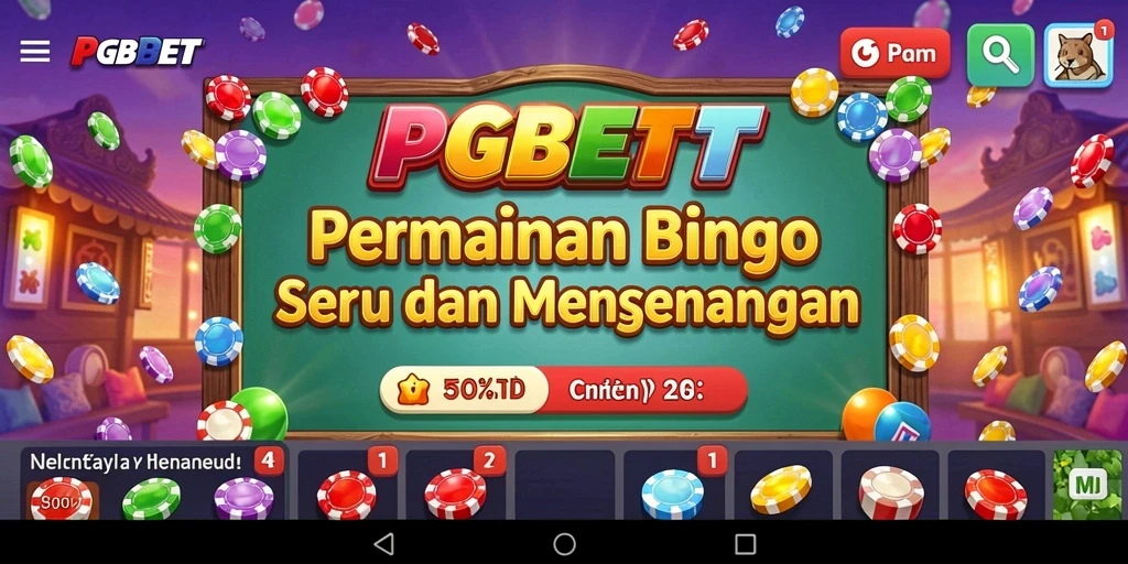 Tampilan screenshot utama PGBET menampilkan pengalaman bermain Bingo yang seru.