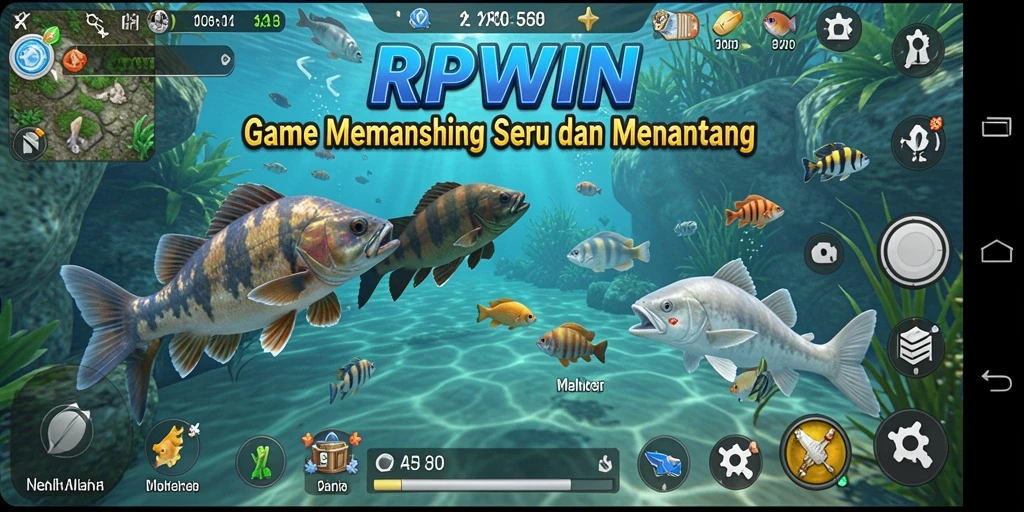 Tangkapan ikan besar dalam gameplay RPWIN yang menawan.