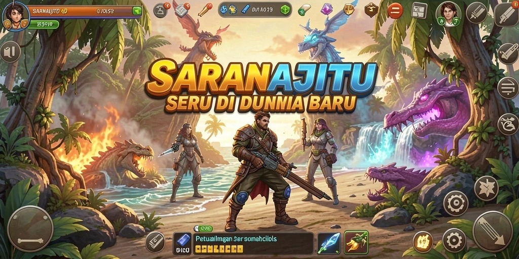 Tangkapan layar gameplay SARANAJITU menampilkan petualangan menegangkan dalam dunia yang menakjubkan.