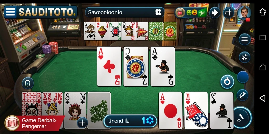 Screenshot menampilkan gameplay seru dari SAUDITOTO.