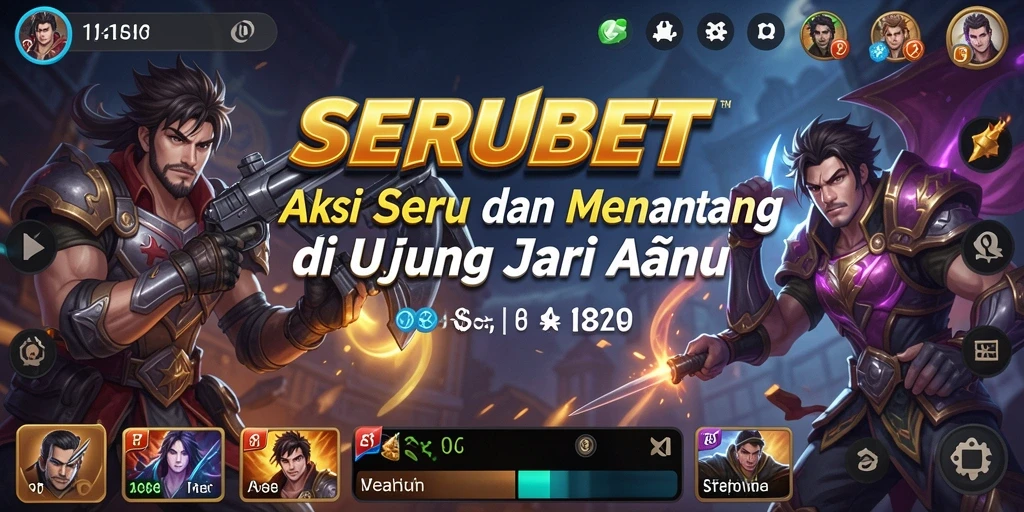 Tangkapan layar gameplay SERUBET dengan aksi mendebarkan.