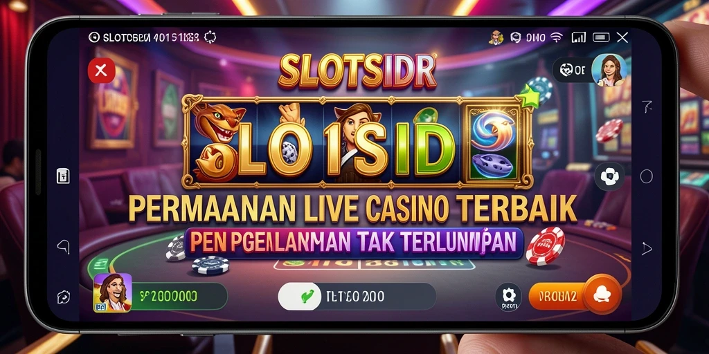 Tampilan menarik dalam permainan Live Casino SLOTSIDR dengan dealer langsung.