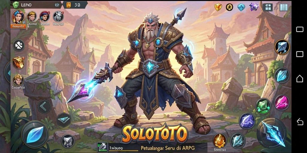 Tampilan menarik dari gameplay ARPG SOLOTOTO yang seru.