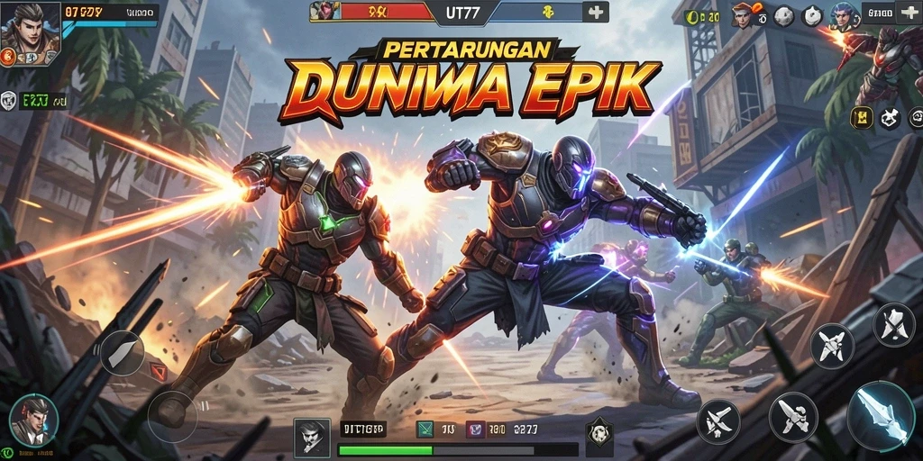 Menampilkan aksi pertarungan yang menegangkan di UT77.