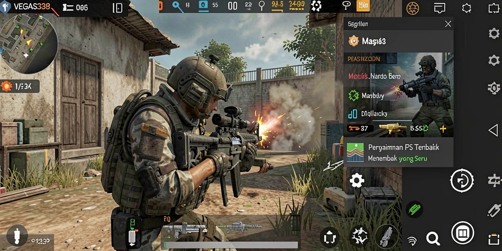 Gameplay menembak yang seru di VEGAS338 dengan aksi intens.
