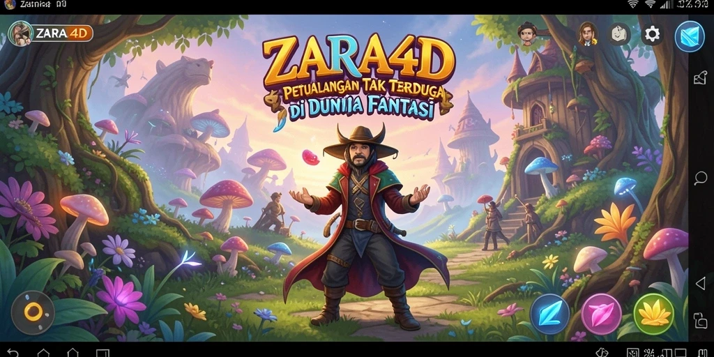 Screenshot gameplay ZARA4D menunjukkan petualangan seru di dunia magis.