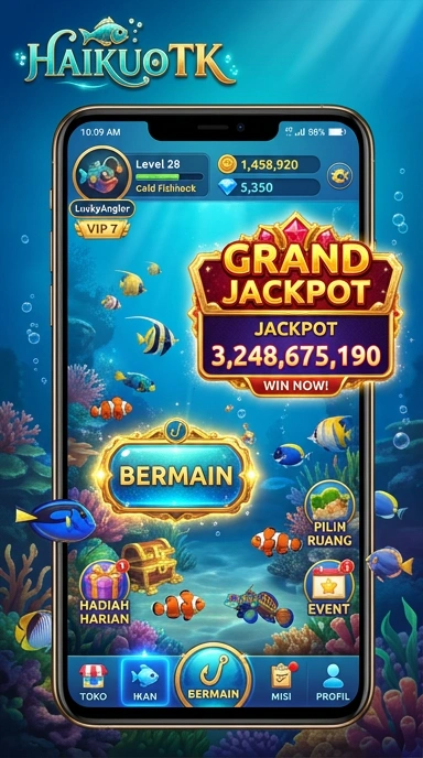 Tampilan utama aplikasi haikuotk yang menarik dan informatif.